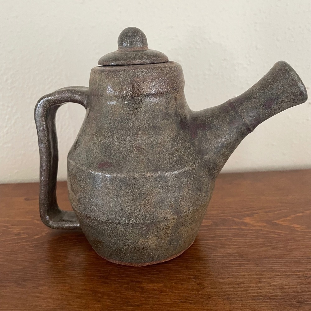 Handcrafted Vintage Rustic Teapot Ceramic Stoneware Decor Only *READ DESCRIPTION